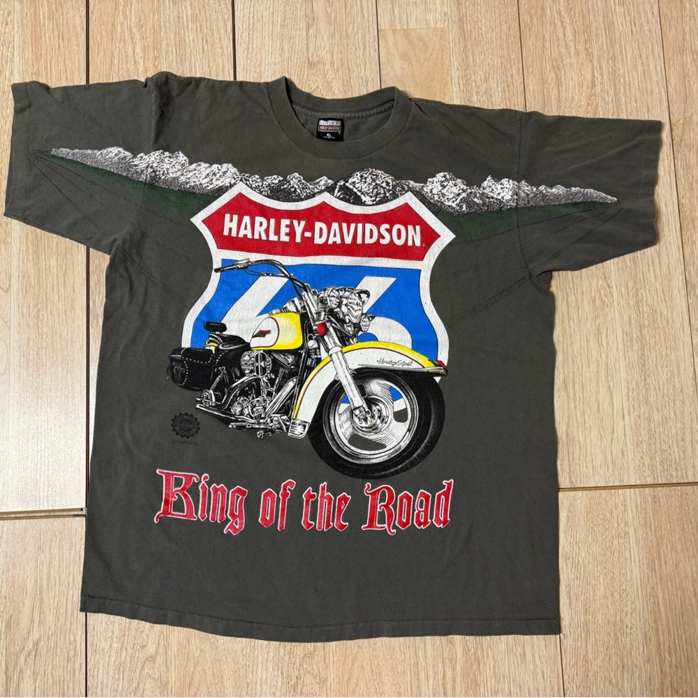 Rare 1996 Harley Davidson King Of The Road Tee